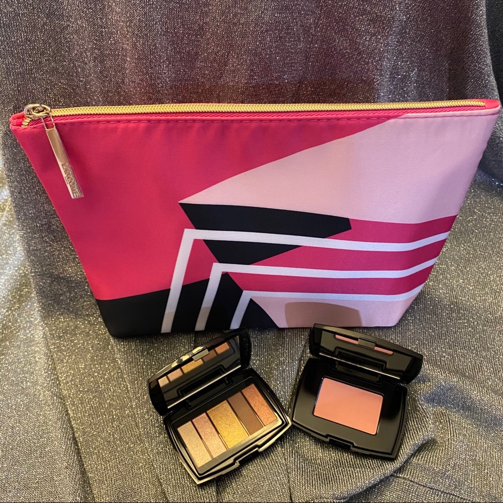 Lancome trio make up bag satin color palette blush